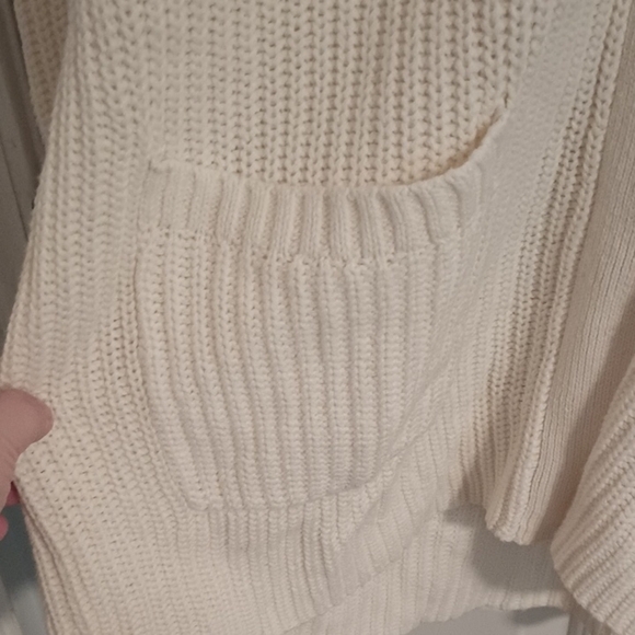 Woman Within Ivory Knit Cardigan - Picture 3 of 8